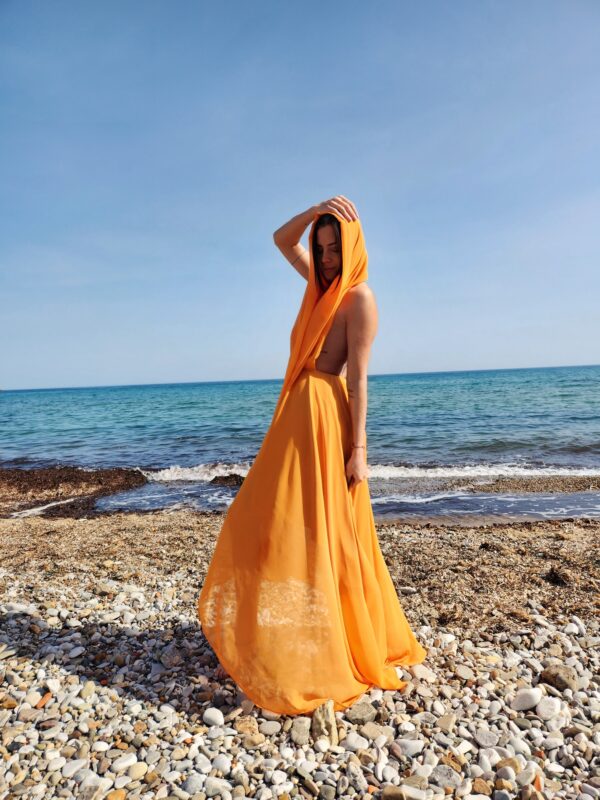 Šaty Orange Ocean - Image 3